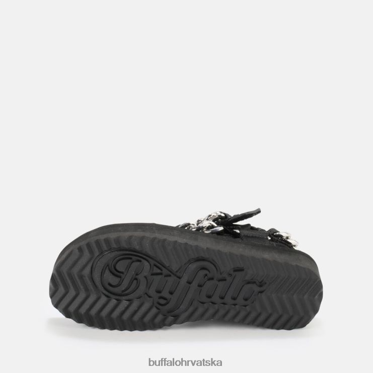 crno Buffalo veganske sandale s platformom od kadulje |sandale TDD6T922